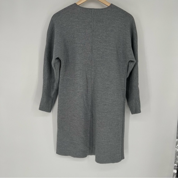 Everlane Dress Luxe Double Knit Sweater 100% Wool Stretch Neutral Gray Small - Picture 7 of 9